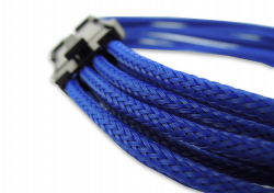 Blue Braided 6+2-pin PCIe Extension Cable