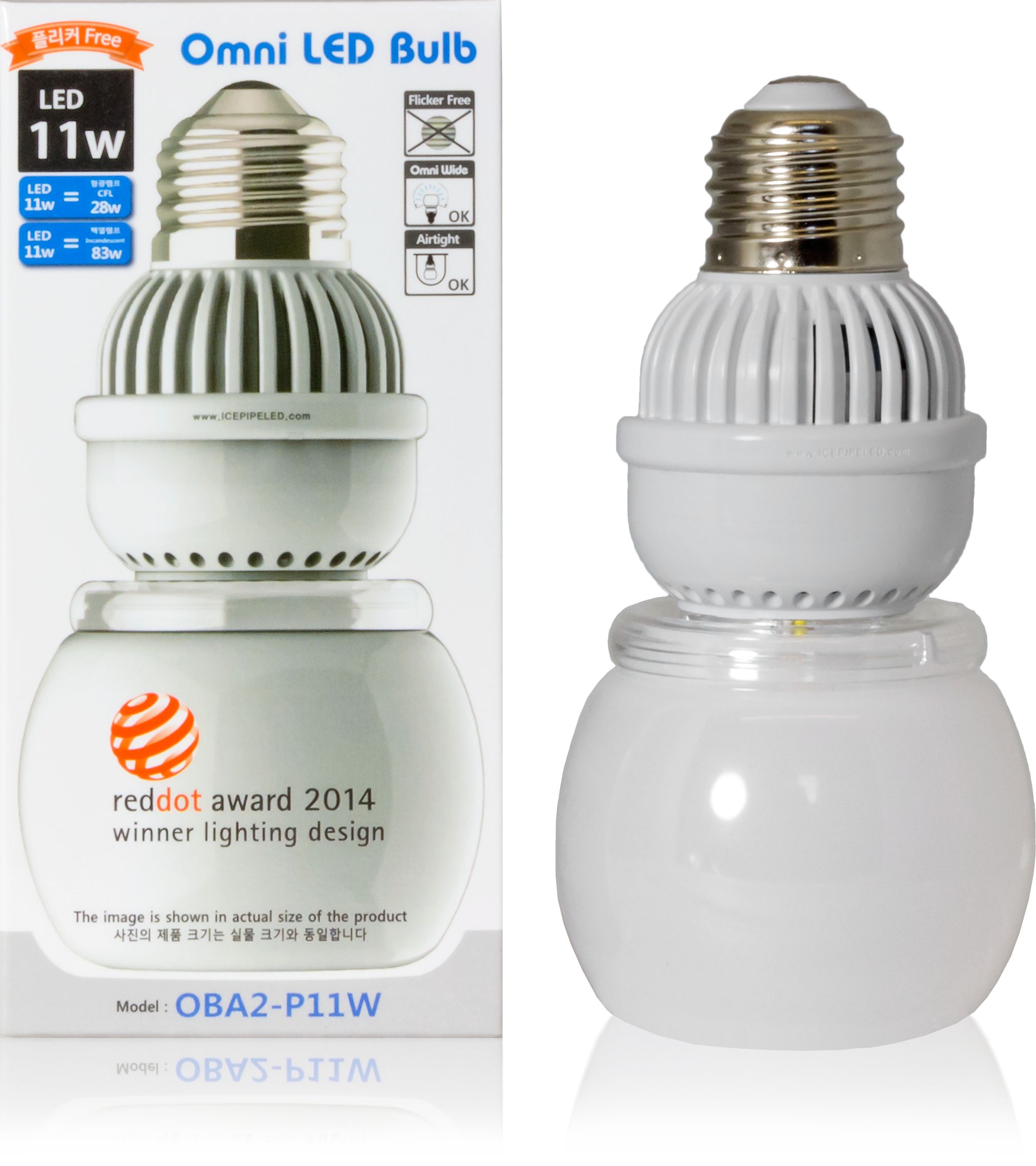 eksotisk klip leje Icepipe Omni LED OBA2 Low Wattage Light Bulbs